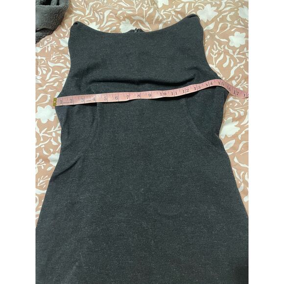 MM LaFleur Lydia Dress Mini Fitted Sleeveless Knit Gray Twist Strap Stretch 8 - Picture 11 of 13